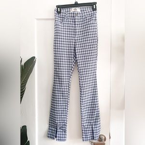 Hollister // ultra high rise plaid pants